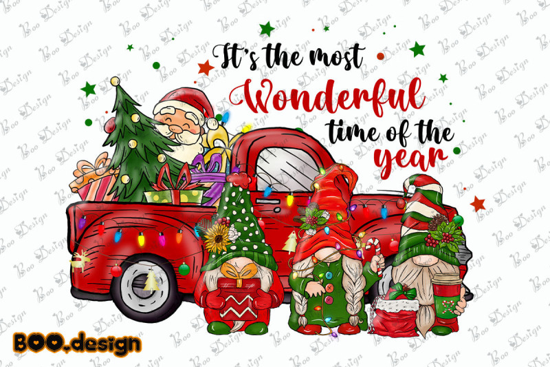 Truck Gnomes Christmas Graphics By Thehungryjpeg Thehungryjpeg