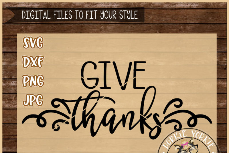 Download Free Give Thanks Cut File Crafter File