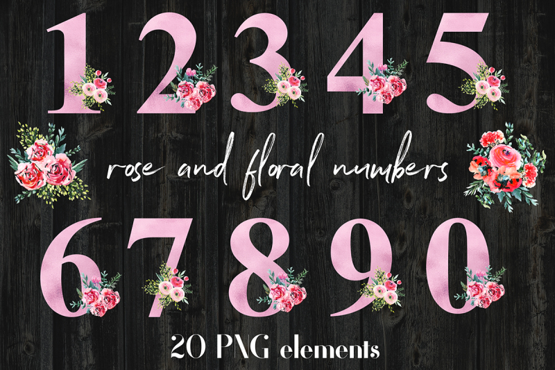 Download Free Rose Foil And Floral Numbers Crafter File Download Free Svg Psd Png Cut Files