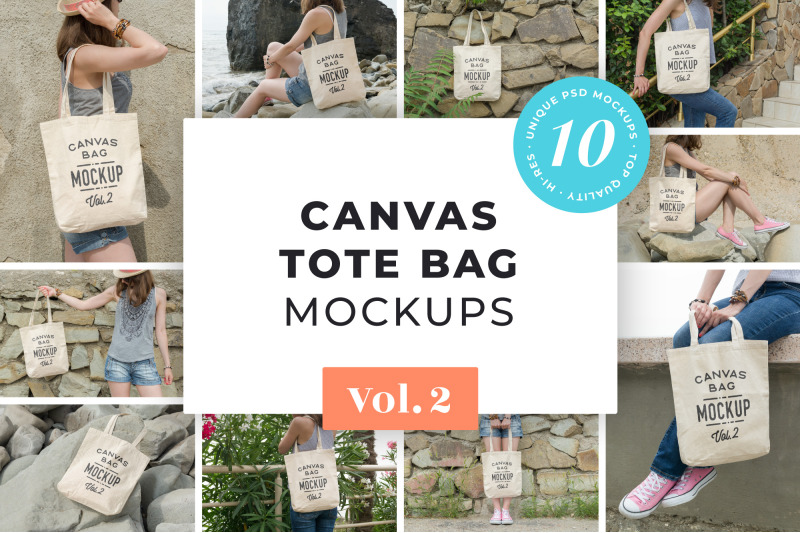 Download Canvas Tote Bag Mockups Pack Vol. 2 By Bulbfish ...