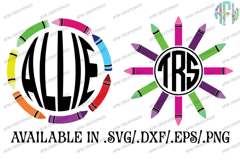 Download Free Crayon Monograms Svg Dxf Eps Cut Files Crafter File