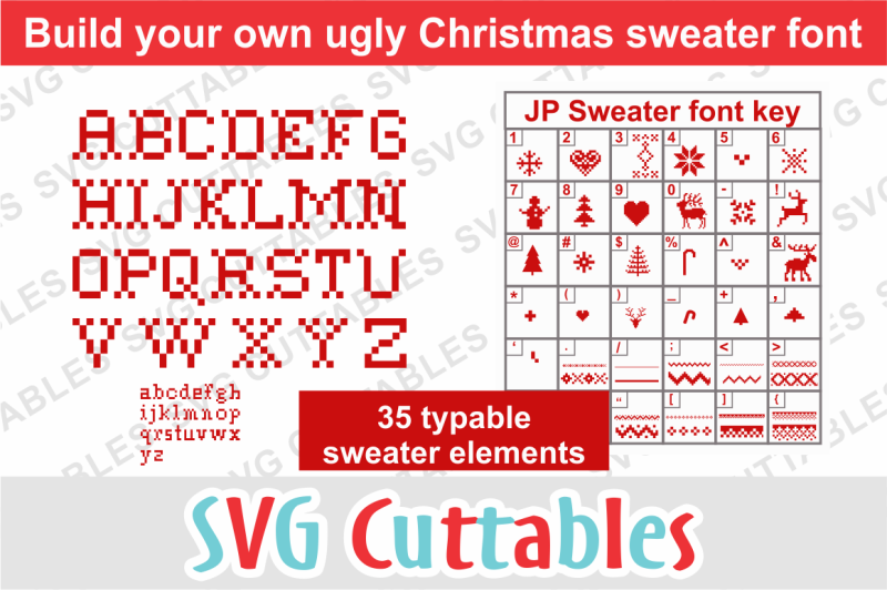 Download Ugly Christmas Sweater font - Download Free SVG Cut Files ...