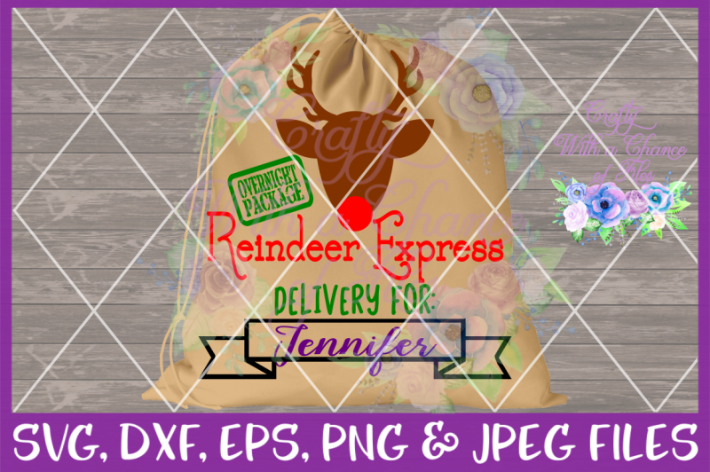 Download Free Reindeer Express Delivery Svg North Pole Svg Santa Toy Sack Svg Christmas PSD Mockup Templates