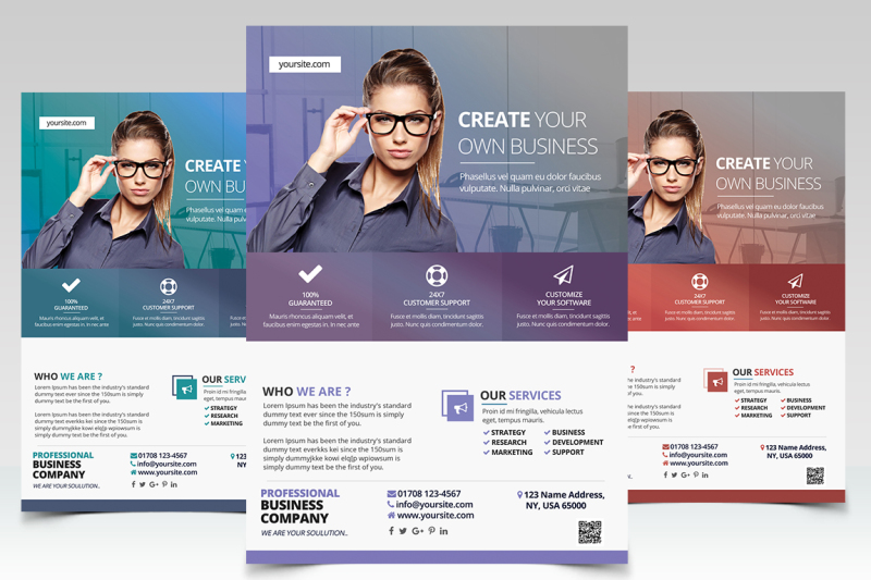 Create Business - PSD Flyer Template By Fidan Selmani | TheHungryJPEG