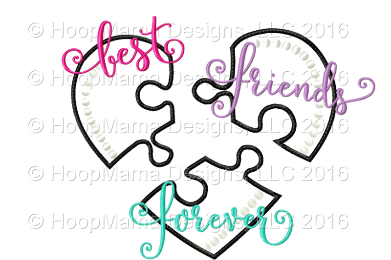 Download Best Friends Forever By HoopMama Designs | TheHungryJPEG.com