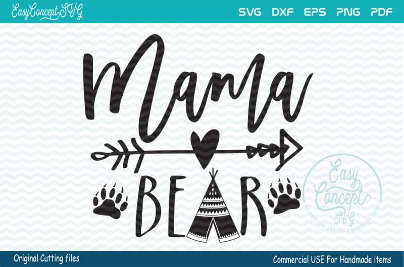 Download Free Mama Bear Crafter File Cut File Background