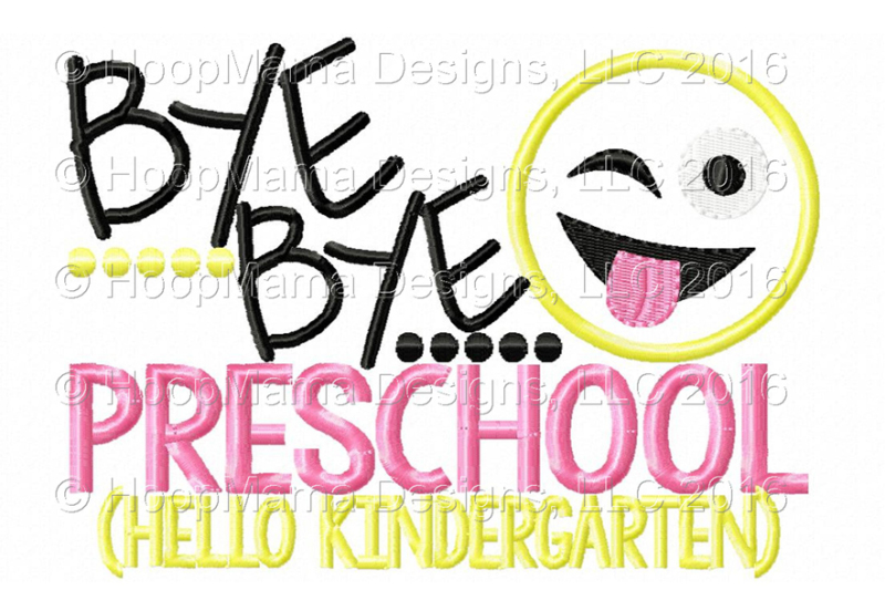 Download Bye Bye Preschool Hello Kindergarten By Hoopmama Designs Thehungryjpeg Com