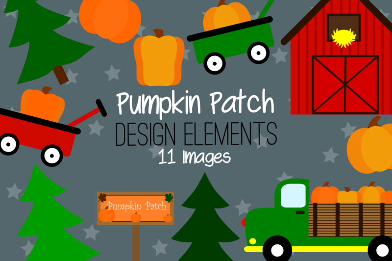 Pumpkin Patch Design Elements Clip Art By Nrcdesignstudio Thehungryjpeg Com