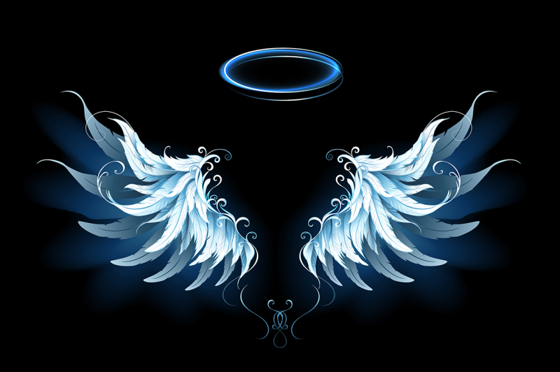 Blue Angel Wings By blackmoon9 | TheHungryJPEG