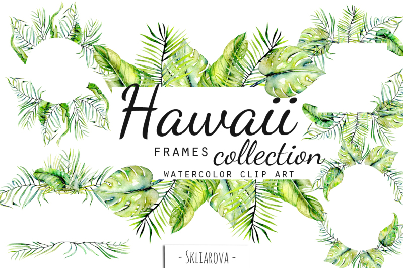 "Hawaii". Frames collection. By TheHungryJPEG