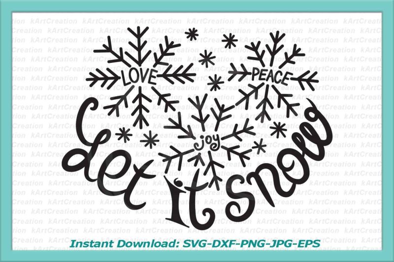 Let it snow svg, saying file, cutting file, Christmas svg ...