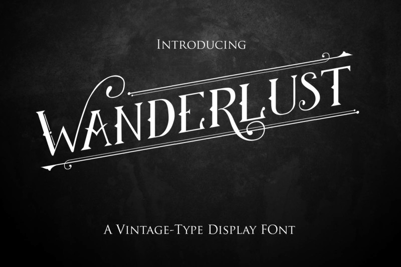 Wanderlust Vintage Style Display Font By Wanderlustlens Thehungryjpeg Com