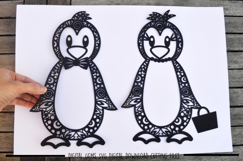 Download Free Mrs And Mr Penguin Svg  Dxf  Eps Files Crafter File