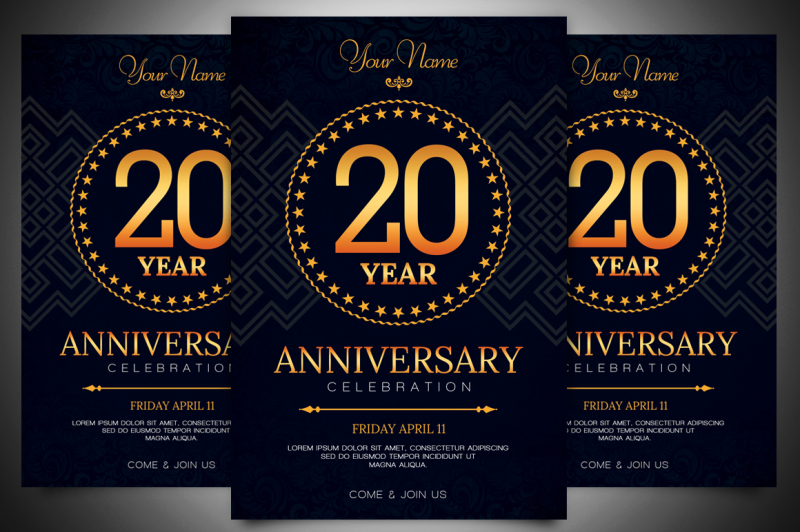 Anniversary Invitation Template By Gayuma | TheHungryJPEG