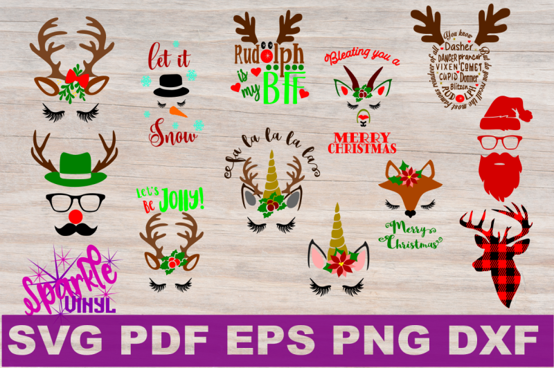 Download Free Svg Christmas Bundle Christmas Svg Bundle Files For Cricut Or Silhouette Featuring Plaid Reindeer Unicorns Santa Goat And Snowman Crafter File Free Commercial Use Svg Cut Files