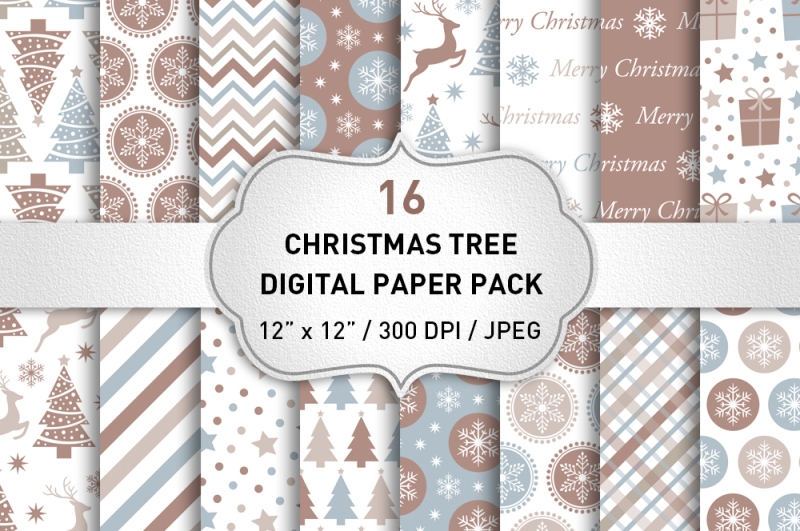 Christmas Digital Paper Pack By Prographicdesign 