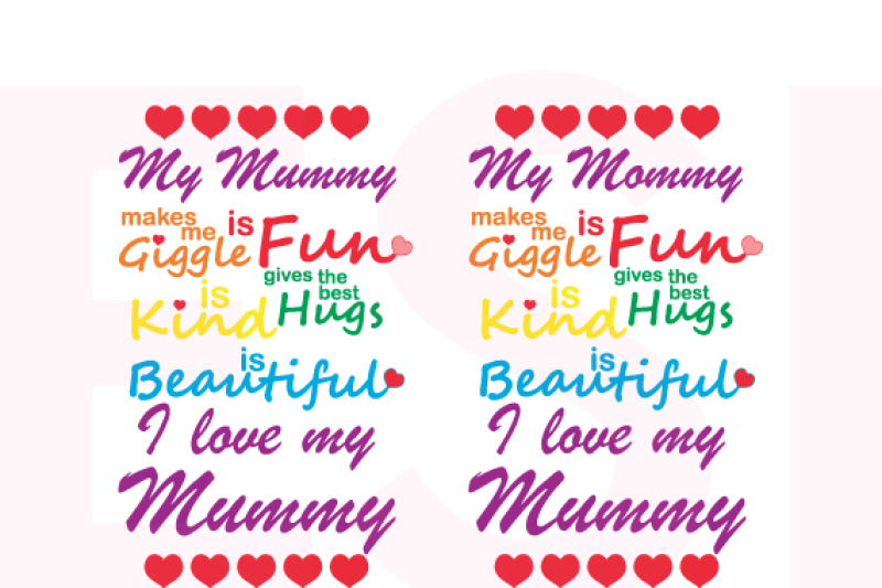 I Love My Mummy Mommy Quote Design Svg Dxf Eps Cutting Files By Esi Designs Thehungryjpeg Com