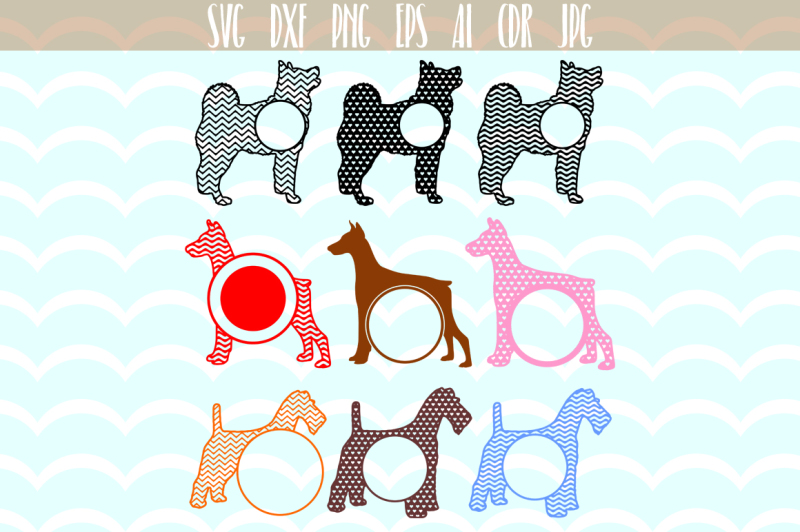 Dogs monogram Svg, Dog Cut File, Pet Round Monogram By Dreamer's ...