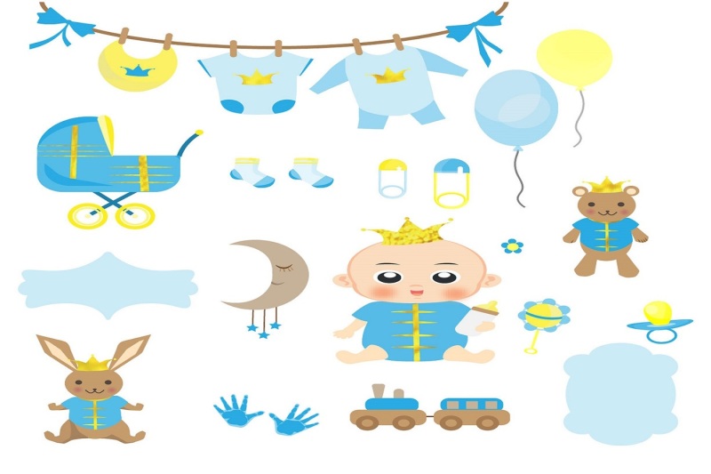 Baby Prince baby shower illustration Vector Pack By Vectorsdepot ...