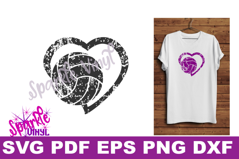 Svg Grunge Distressed Gift For Volleyball Heart Grunge Distressed Printable Svg Dxf Eps Png Pdf File For Cricut Silhouette Volleyball Gift Design Svg Files Vector Free