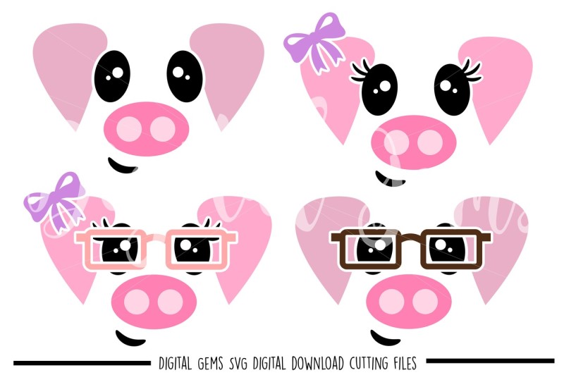 Pig Faces Svg Dxf Eps Png Files Design Free Brain Svg Icon