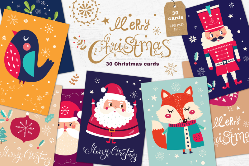 30 amazing Christmas illustrations By Molesko Studio | TheHungryJPEG