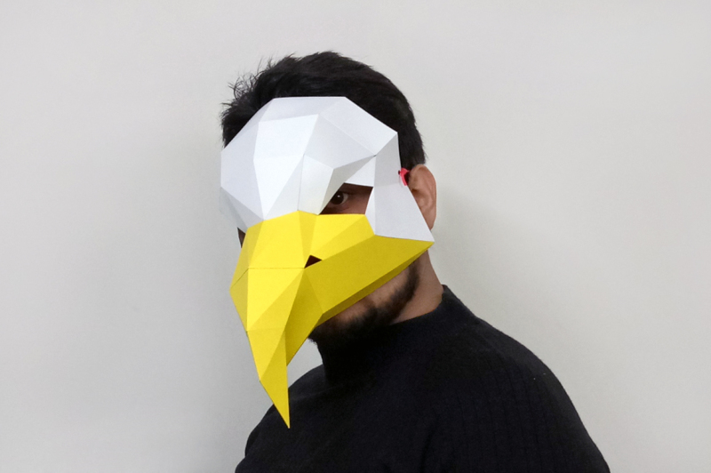 DIY Eagle mask - 3d papercraft By PAPER amaze | TheHungryJPEG.com