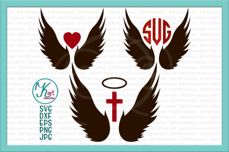 Free Angel Wings Svg Angel Wings Monogram Svg Cross Svg Christian Svg Heart Svg Angel Svg Angel Wings Iron On Wings For Cricut Silhouette Svg Free Growth Chart Svg File