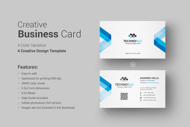 Creative Business Card By Generousart Thehungryjpeg Com