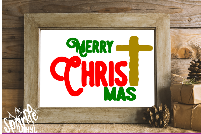 Merry Christ Mas Svg Merry Christmas Svg Svg Christmas Christmas Svg Christian Svg Merry Christmas Sign Stencil Cut File For Silhouette Cricut By Sparkle Vinyl Designs Thehungryjpeg Com