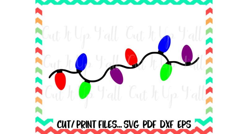 Download Free Christmas Lights Svg Holiday Lights Christmas Clipart Printable Pdf Print And Cut Files Silhouette Cameo Cricut More Crafter File