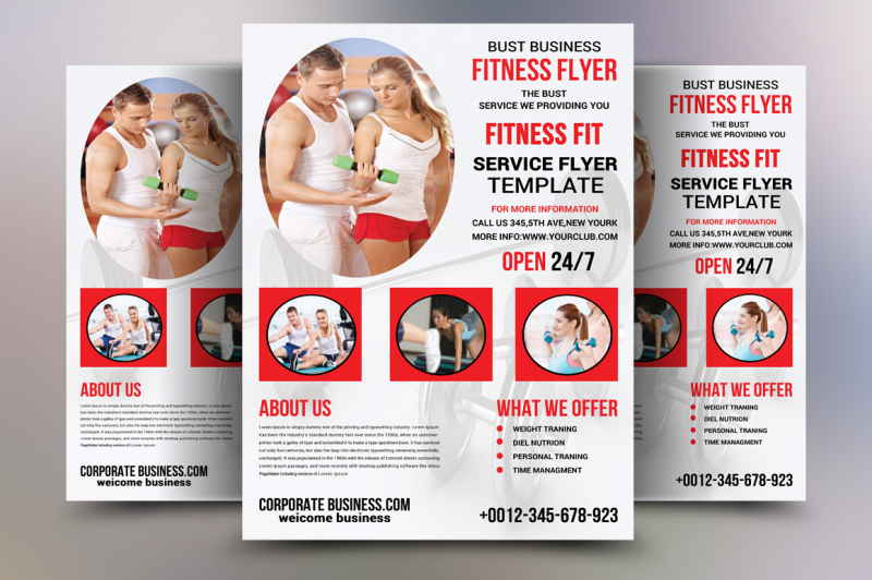 Fitness Flyer Template - M1 By Ayme Designs | TheHungryJPEG