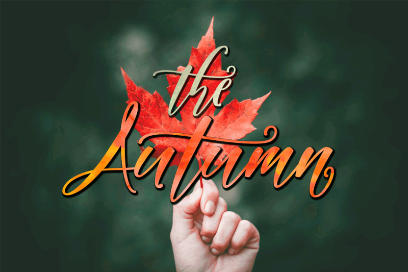 Autumn Script By Elcodetype Thehungryjpeg Com