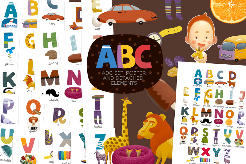 ABC and poster By grivina | TheHungryJPEG