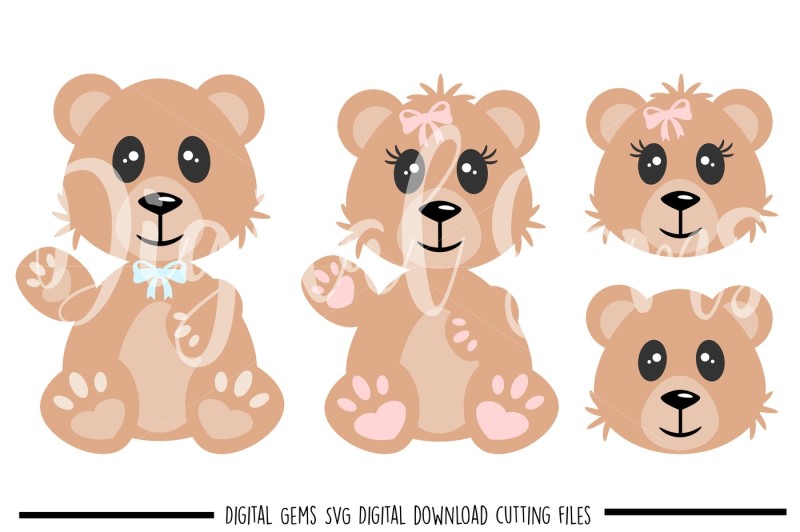 Bear SVG / DXF / EPS / PNG files By Digital Gems | TheHungryJPEG