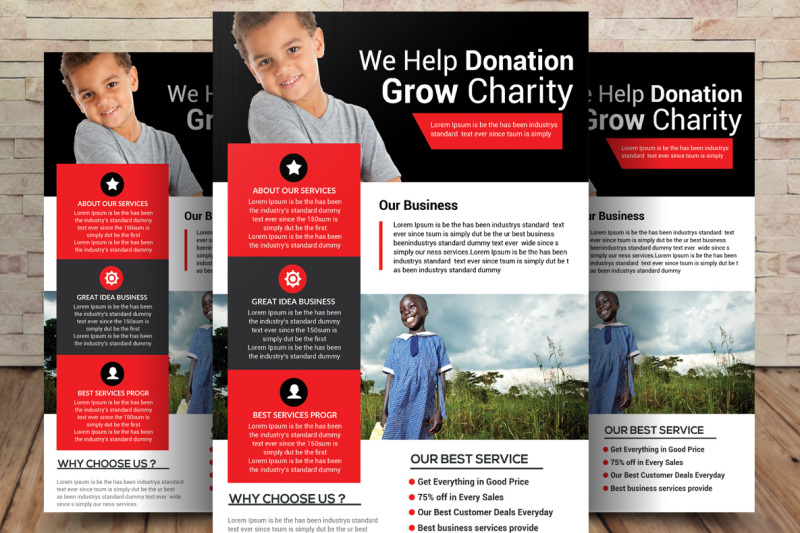 Charity Fundraisers Flyer By sanaimran | TheHungryJPEG