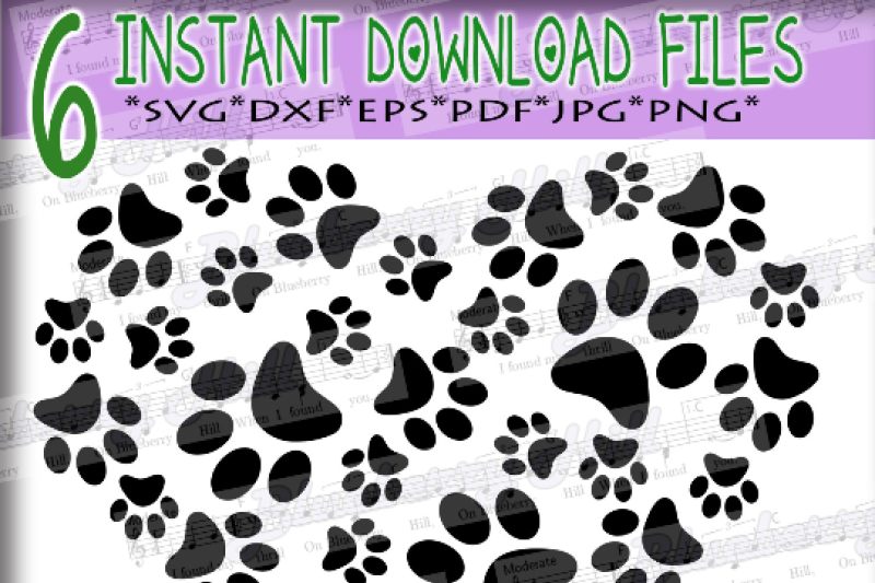 Download Paws Print Heart - Paw Print SVG - Paw Prints pattern ...