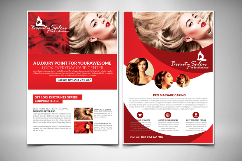 Beauty Salon Flyer Template By Designhub | TheHungryJPEG