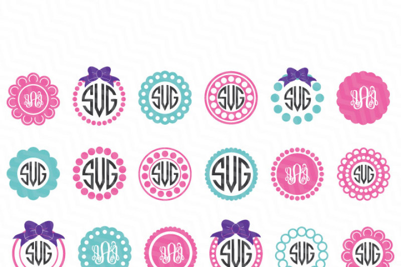 Download Free Circle Monogram Frame Svg Crafter File