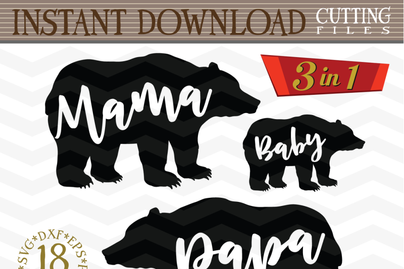 Download Mama bear Papa bear and Baby bear SVG - Mama svg - Baby ...