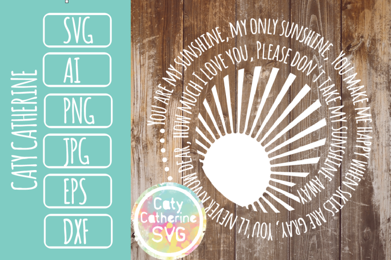 You Are My Sunshine Svg File Dxf File Cut File Commercial Use Svg Design Download Svg Files Doors Signs