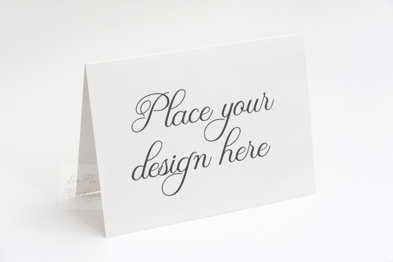 A2 Greeting card invitation mockup psd horizontal mock up 5.5x4.25 By ...