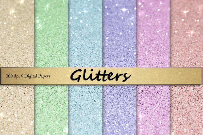 Glitter Digital Paper By artistic | TheHungryJPEG.com