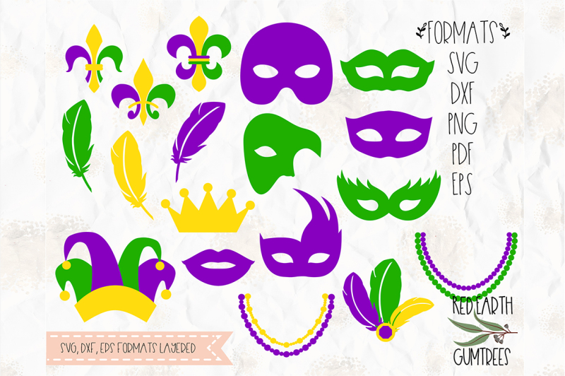 Download Free Mardi Gras Elements Svg Png Eps Dxf Pdf For Cricut Cameo Crafter File Free Svg Files To Download And Create Your Own Diy Projects Using Your Cricut Explore Silhouette Cameo