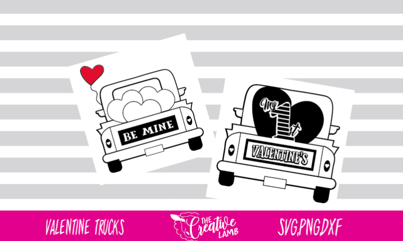 Valentine Trucks Svg Png Dxf By The Creative Lamb Thehungryjpeg Com