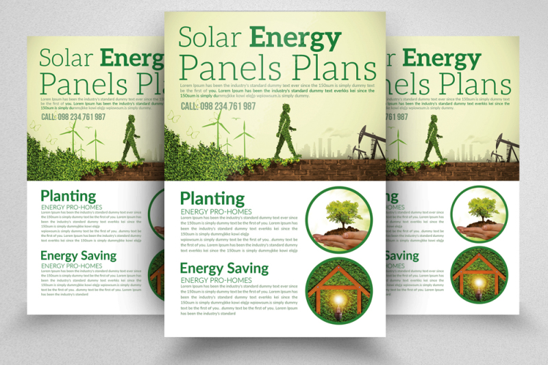 Renewable Energy - Go Green Flyer By Designhub | TheHungryJPEG