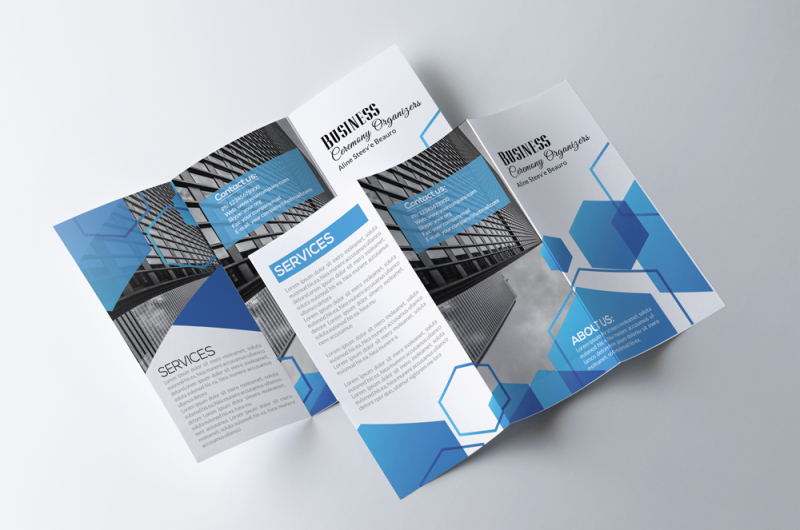 Business Industry Tri Fold Brochure By Designhub | TheHungryJPEG