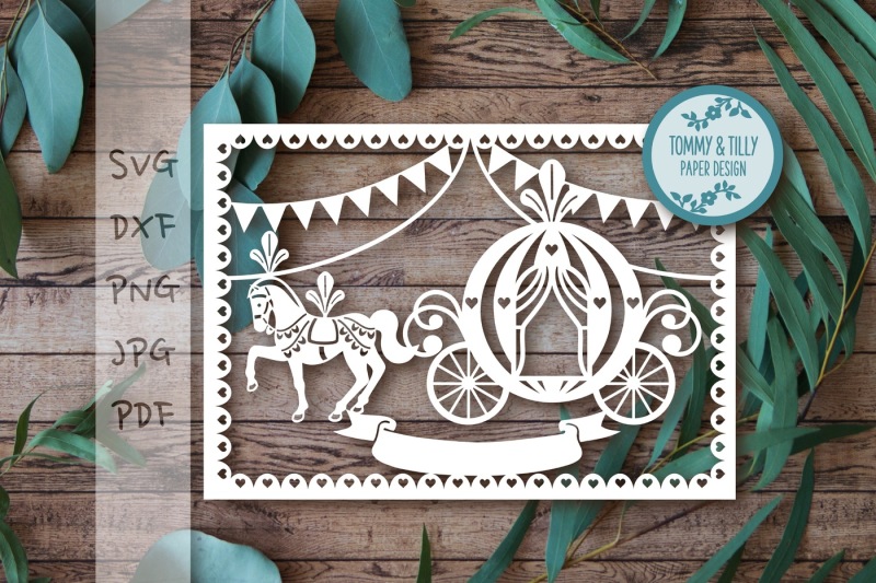 Bunting Princess Carriage Cutting File Svg Dxf Png Pdf Jpg Design Free And Premium Svg Png Ai Csh Vector Icon