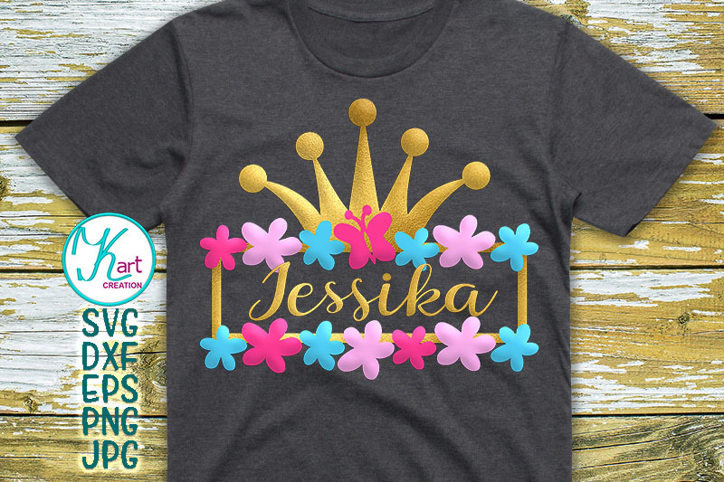 Download Free Princess Monogram Iron On Birthday Princess Svg Heat Transfer Split Crafter File