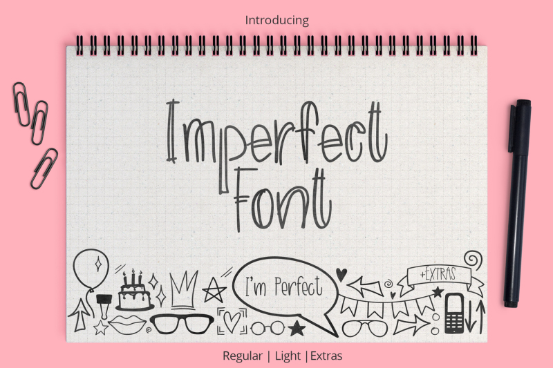 Imperfect Font Family By Anmark Thehungryjpeg Com